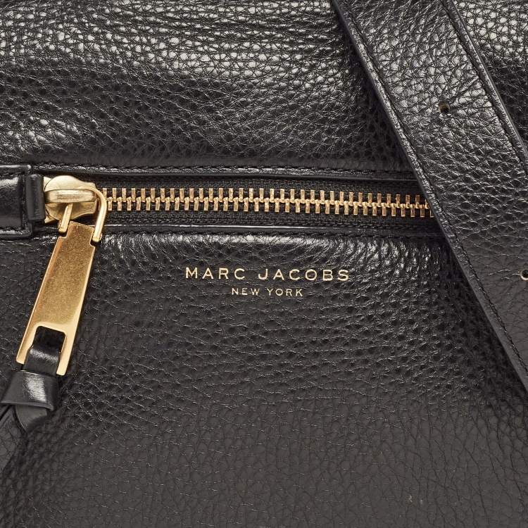 Pre Owned Marc Jacobs Black Leather Recruit Nomad Saddle Shoulder Bag