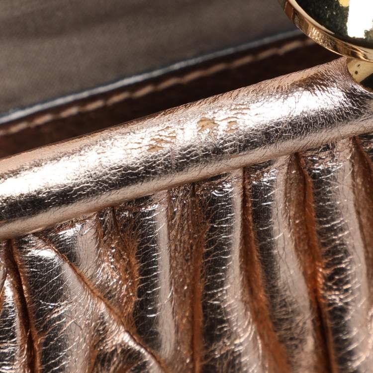 Pre Owned Marc Jacobs Rose Gold Leather Stam Shoulder Bag