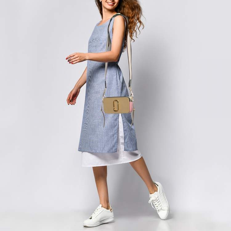 Pre Owned Marc Jacobs Tricolor Patent Leather Snapshot Camera Crossbody Bag