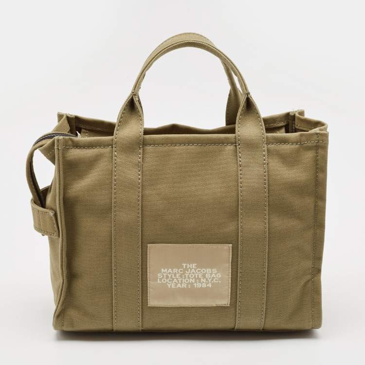 Pre Owned Marc Jacobs Beige Canvas Medium The Tote Bag