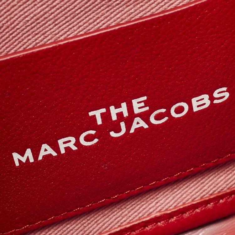 Pre Owned Marc Jacobs Red Leather Small The Tote Bag