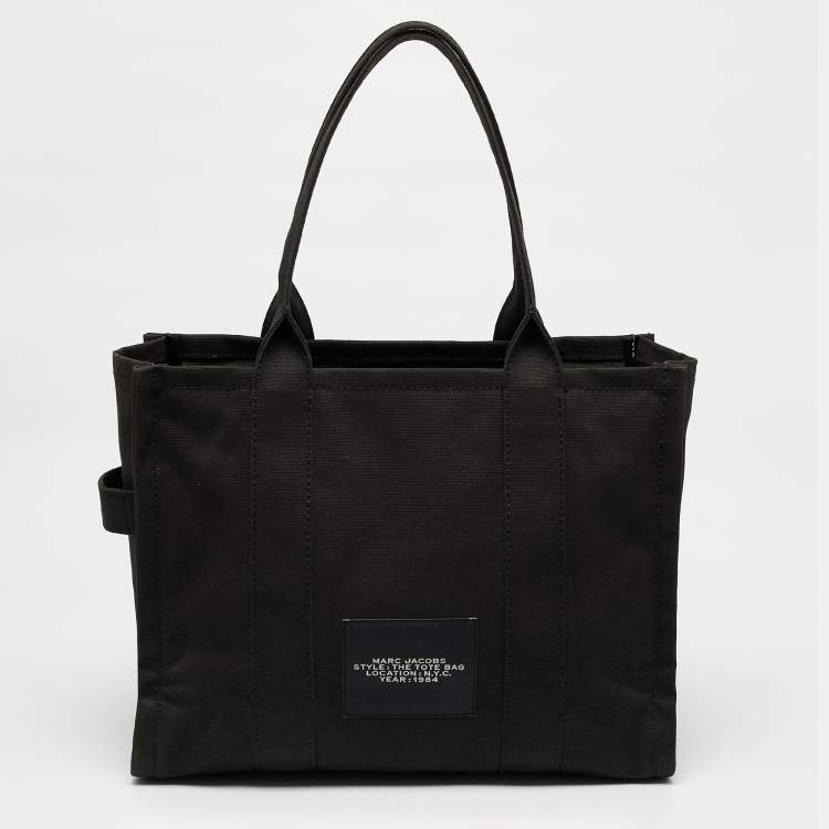 Pre Owned Marc Jacobs Black Canvas Large The Tote Bag