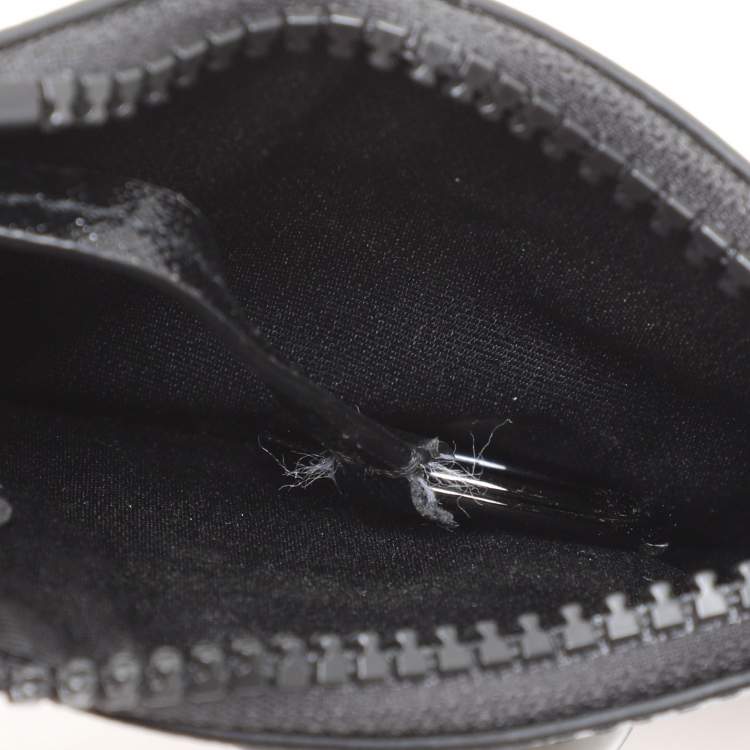 Pre Owned Marc Jacobs Black Patent Leather Snapshot Card Holder Wallet