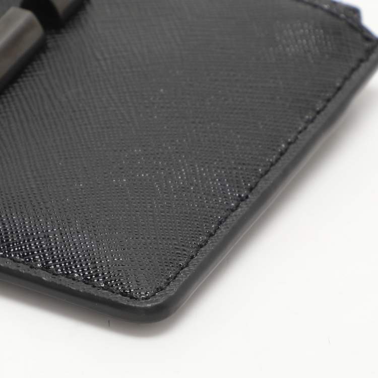 Pre Owned Marc Jacobs Black Patent Leather Snapshot Card Holder Wallet