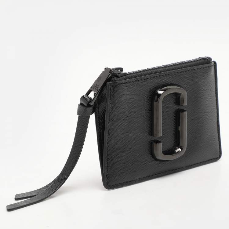 Pre Owned Marc Jacobs Black Patent Leather Snapshot Card Holder Wallet