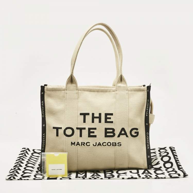 Pre Owned Marc Jacobs Cream Canvas Large The Tote Bag