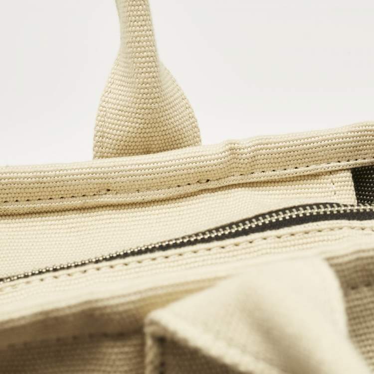Pre Owned Marc Jacobs Cream Canvas Large The Tote Bag