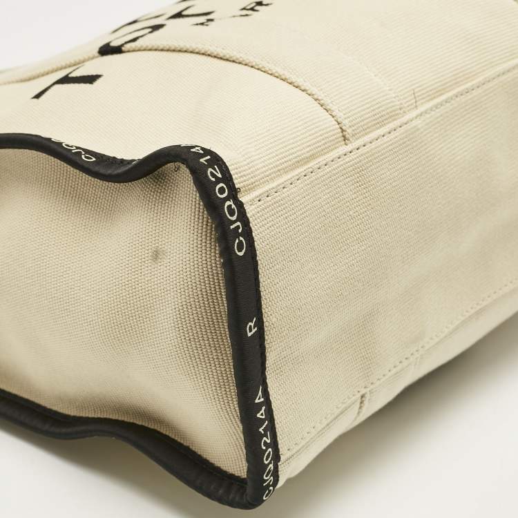 Pre Owned Marc Jacobs Cream Canvas Large The Tote Bag