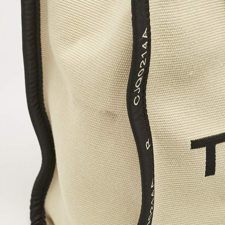 Pre Owned Marc Jacobs Cream Canvas Large The Tote Bag