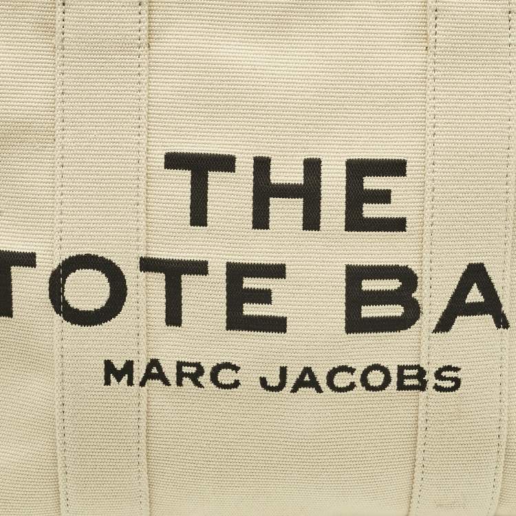Pre Owned Marc Jacobs Cream Canvas Large The Tote Bag