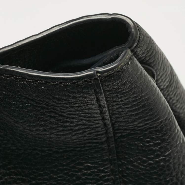 Pre Owned Marc Jacobs Black Leather Large Recruit East West Tote