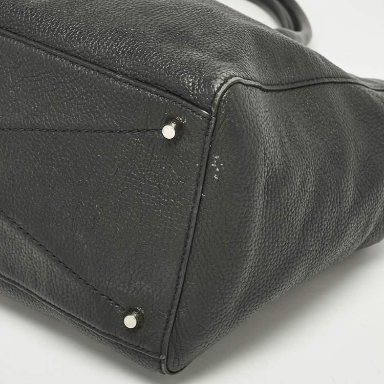 Pre Owned Marc Jacobs Black Leather Large Recruit East West Tote