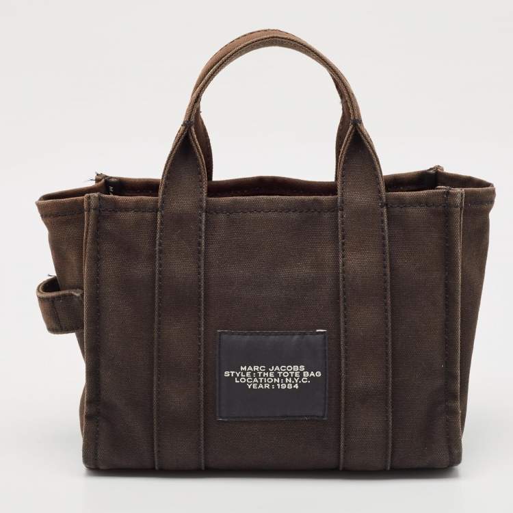 Pre Owned Marc Jacobs Black Canvas Small The Tote Bag