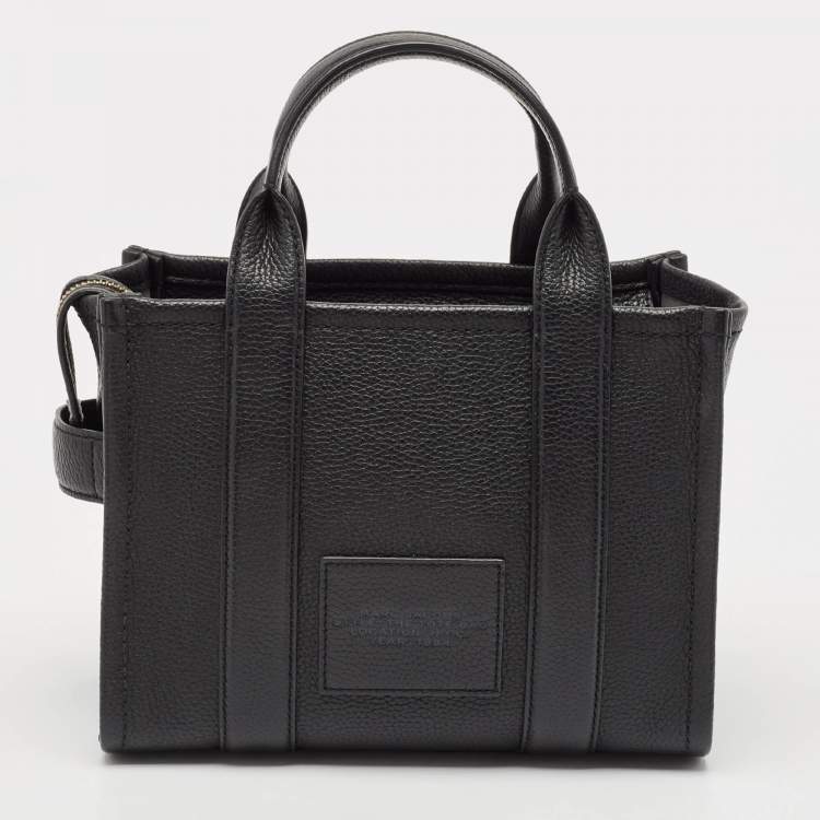 Pre Owned Marc Jacobs Black Leather Small The Tote Bag