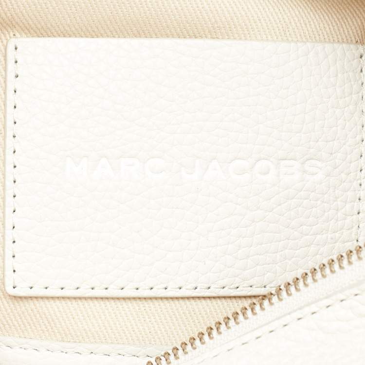 Pre Owned Marc Jacobs White Leather Medium The Tote