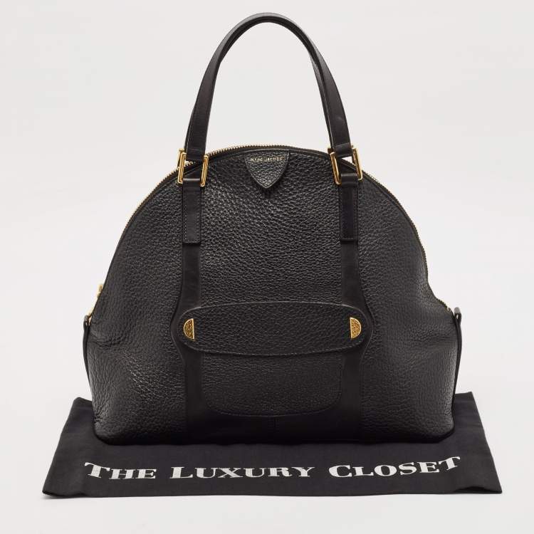Pre Owned Marc Jacobs Black Leather Bowery Sutton Satchel