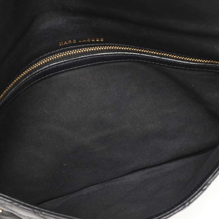 Pre Owned Marc Jacobs Black Quilted Leather Eugenie Clutch