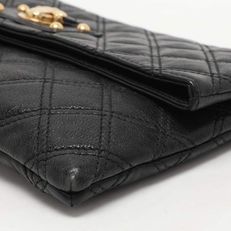 Pre Owned Marc Jacobs Black Quilted Leather Eugenie Clutch