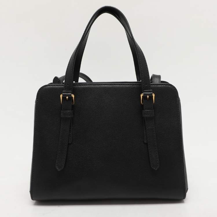 Pre Owned Marc Jacobs Black Leather Little Big Shot Tote