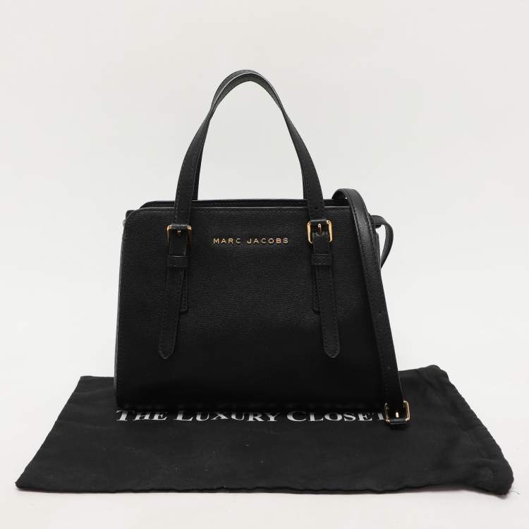 Pre Owned Marc Jacobs Black Leather Little Big Shot Tote