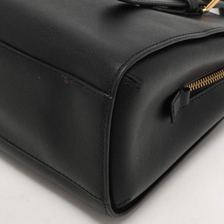 Pre Owned Marc Jacobs Black Leather Little Big Shot Tote