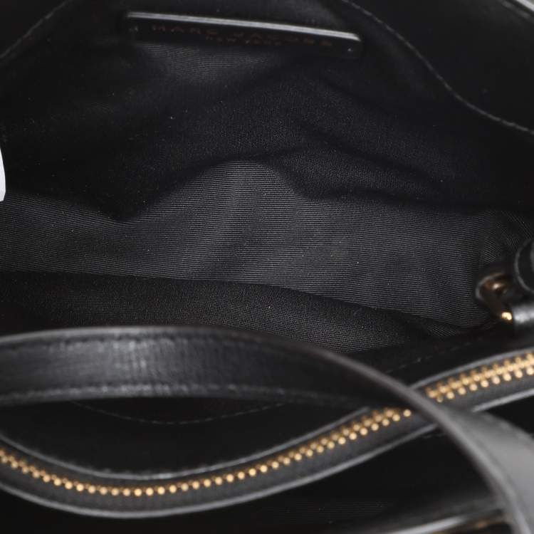 Pre Owned Marc Jacobs Black Leather Little Big Shot Tote