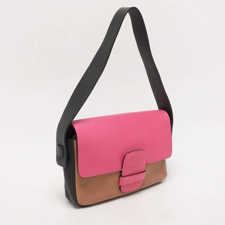 Pre Owned Marc Jacobs Multicolor Color Block Leather Flap Shoulder Bag