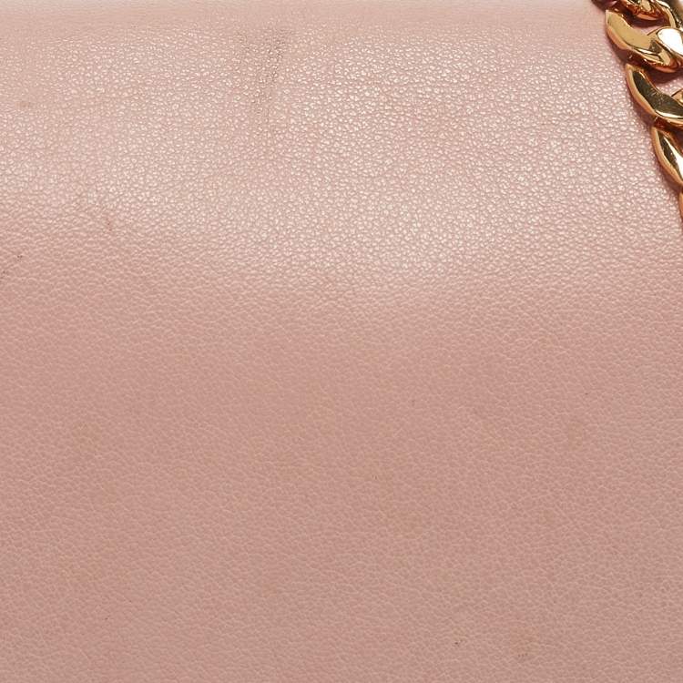 Pre Owned Marc Jacobs Light Pink Leather Avenue Chain Crossbody Bag