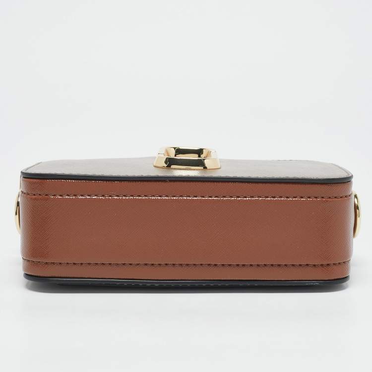 Pre Owned Marc Jacobs Tricolor Leather The Snapshot Crossbody Bag