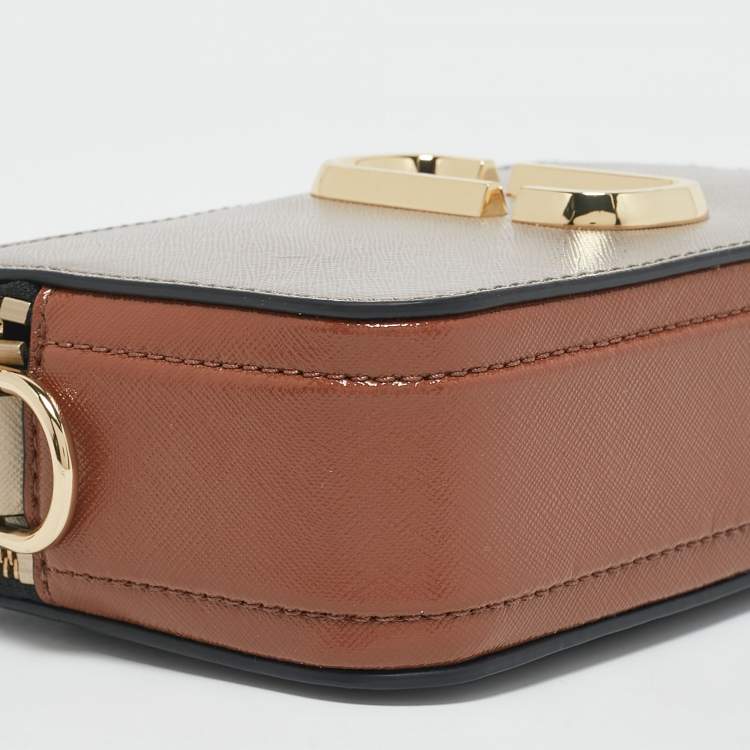 Pre Owned Marc Jacobs Tricolor Leather The Snapshot Crossbody Bag