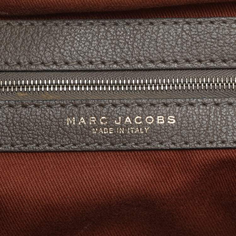 Pre Owned Marc Jacobs Brown Quilted Leather Stam Satchel