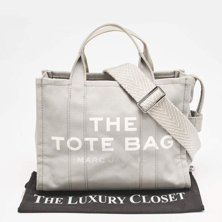 Pre Owned Marc Jacobs Grey Canvas Medium The Tote Bag