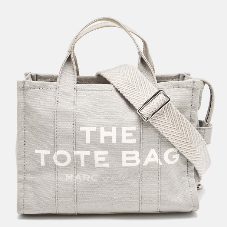 Pre Owned Marc Jacobs Grey Canvas Medium The Tote Bag