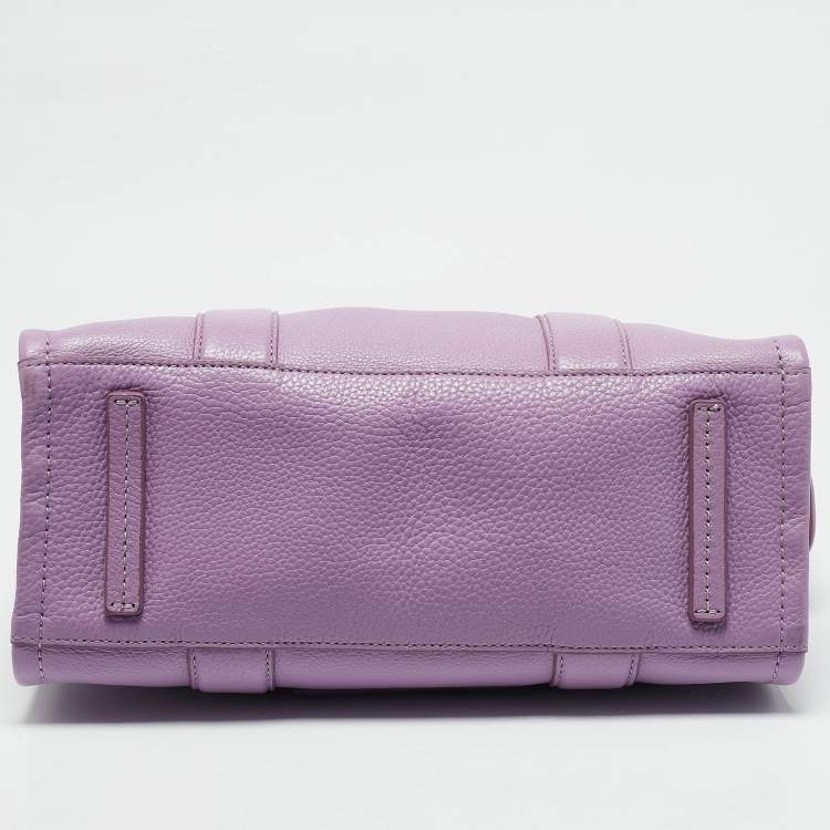 Pre Owned Marc Jacobs Purple Leather Medium The Tote Bag