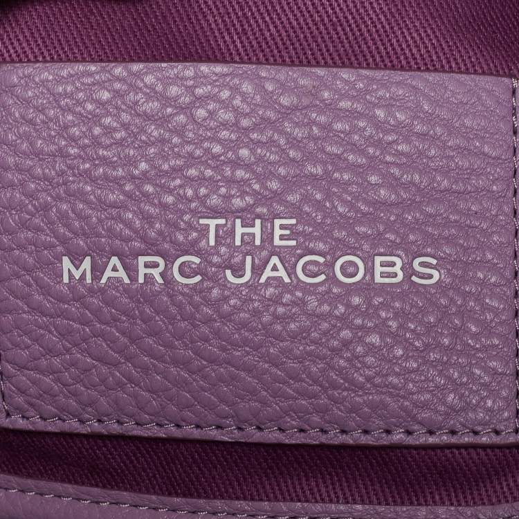 Pre Owned Marc Jacobs Purple Leather Medium The Tote Bag