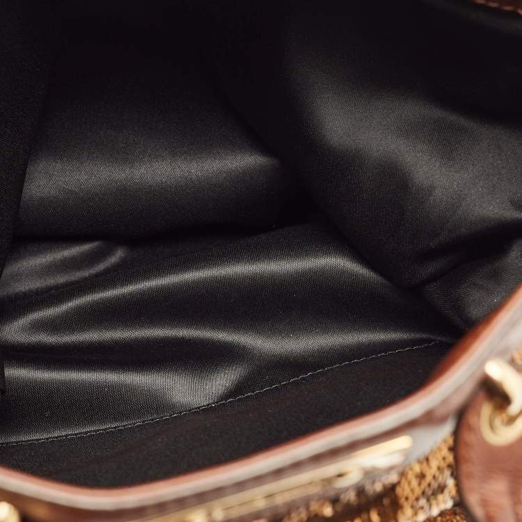 Pre Owned Marc Jacobs Brown Sequin and Leather Robert Duffy Hobo