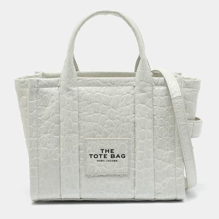 Pre Owned Marc Jacobs Mint Green Alligator Embossed Leather Small The Tote Bag