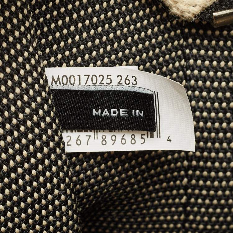 Pre Owned Marc Jacobs Beige/Black Canvas Small The Tote Bag