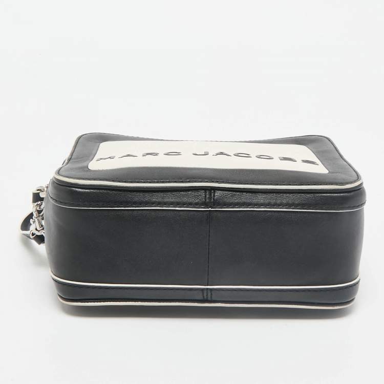 Pre Owned Marc Jacobs Black/White Leather The Mini Box Bag