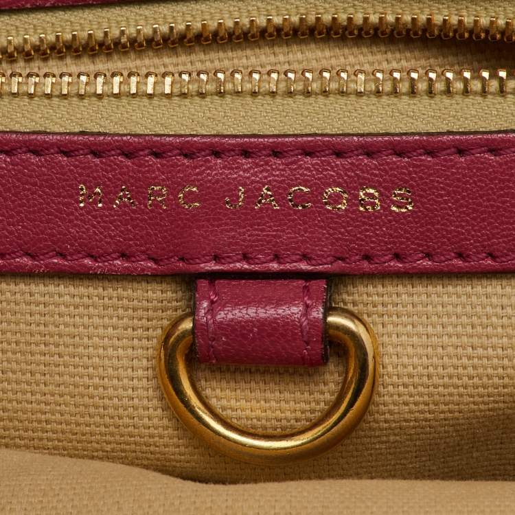 Pre Owned Marc Jacobs Pink Quilted Leather Stam Satchel