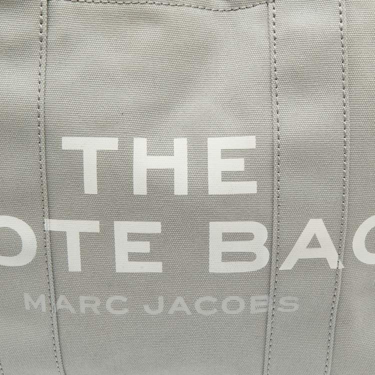 Pre Owned Marc Jacobs Grey Canvas Large The Tote Bag