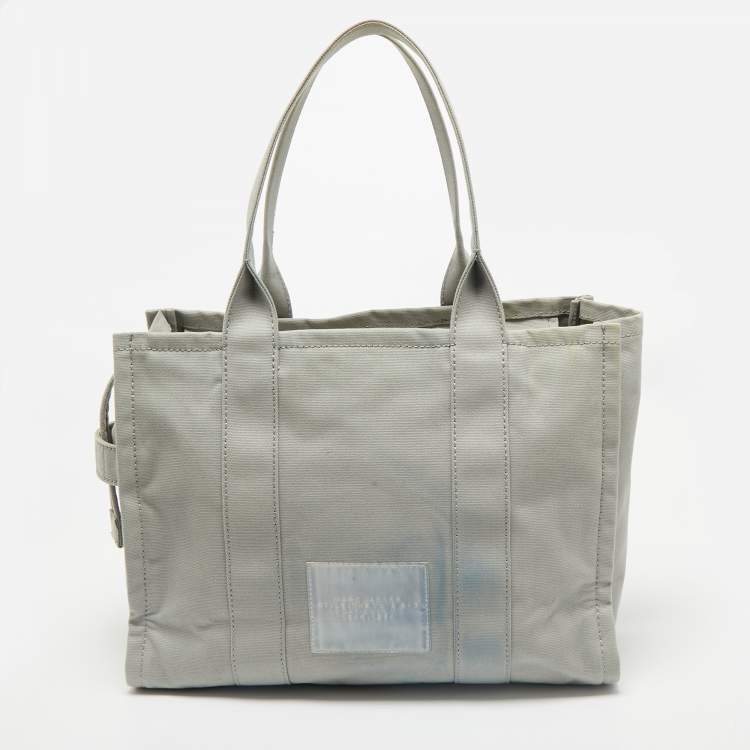 Pre Owned Marc Jacobs Grey Canvas Large The Tote Bag
