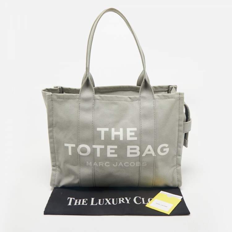 Pre Owned Marc Jacobs Grey Canvas Large The Tote Bag