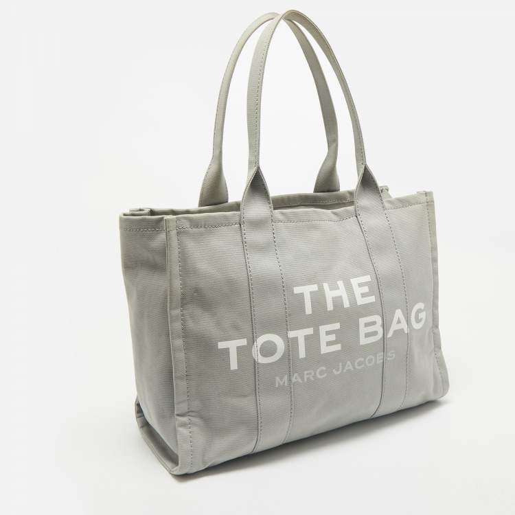Pre Owned Marc Jacobs Grey Canvas Large The Tote Bag