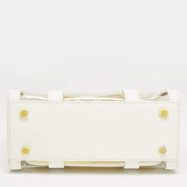 Pre Owned Marc Jacobs White/Clear PVC and Leather Small The Tote Bag
