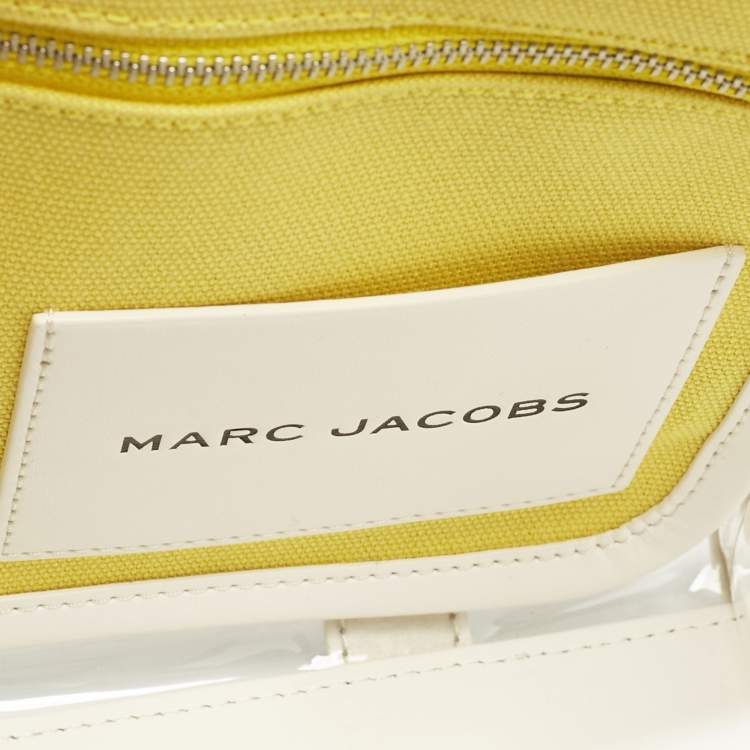 Pre Owned Marc Jacobs White/Clear PVC and Leather Small The Tote Bag