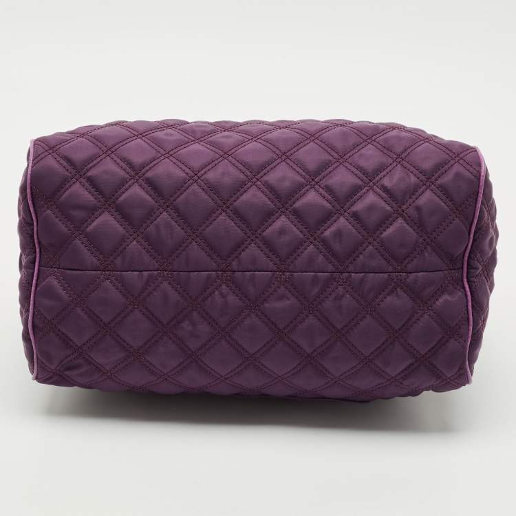 Pre Owned Marc Jacobs Purple Quilted Leather Westside Boston Bag