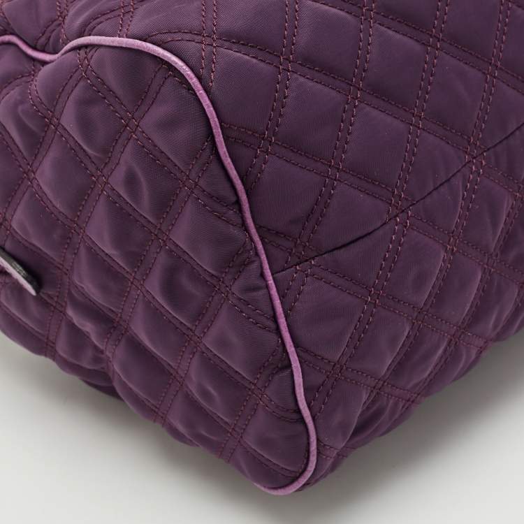 Pre Owned Marc Jacobs Purple Quilted Leather Westside Boston Bag
