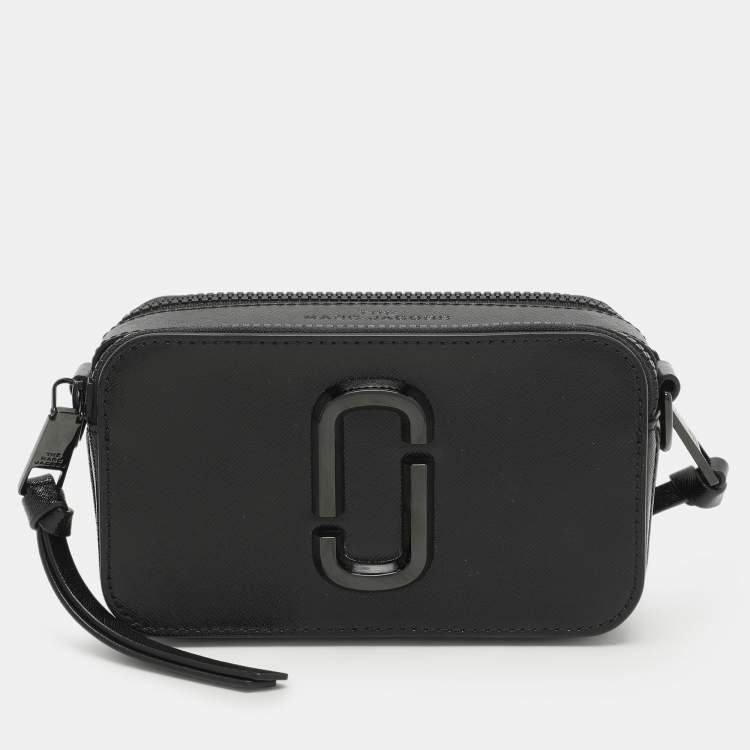 Pre Owned Marc Jacobs Black Patent Leather Snapshot Camera Crossbody Bag