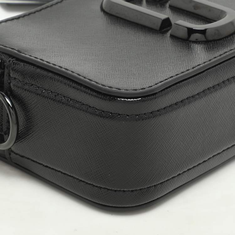 Pre Owned Marc Jacobs Black Patent Leather Snapshot Camera Crossbody Bag